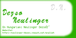 dezso neulinger business card